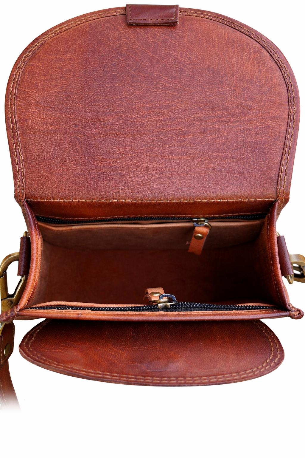 Vintage Genuine Leather Cross body Bag | Rustic Full-Grain Sling Shoulder Purse