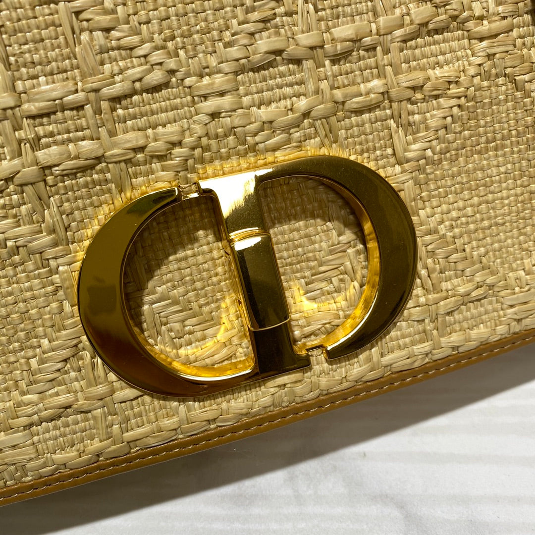 Dior Small Dior Caro Bag Natural Macrocannage Raffia 20x12x7 cm