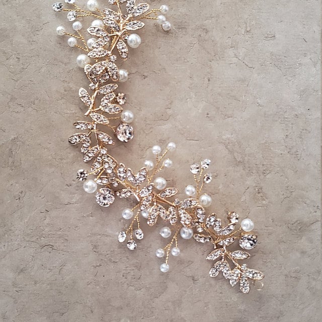 Bridal hair piece Bridal hair vine Bridal Hair Accessories Wedding Hair Accessories Silver Wedding hair piece Rose gold Bridal hair vine