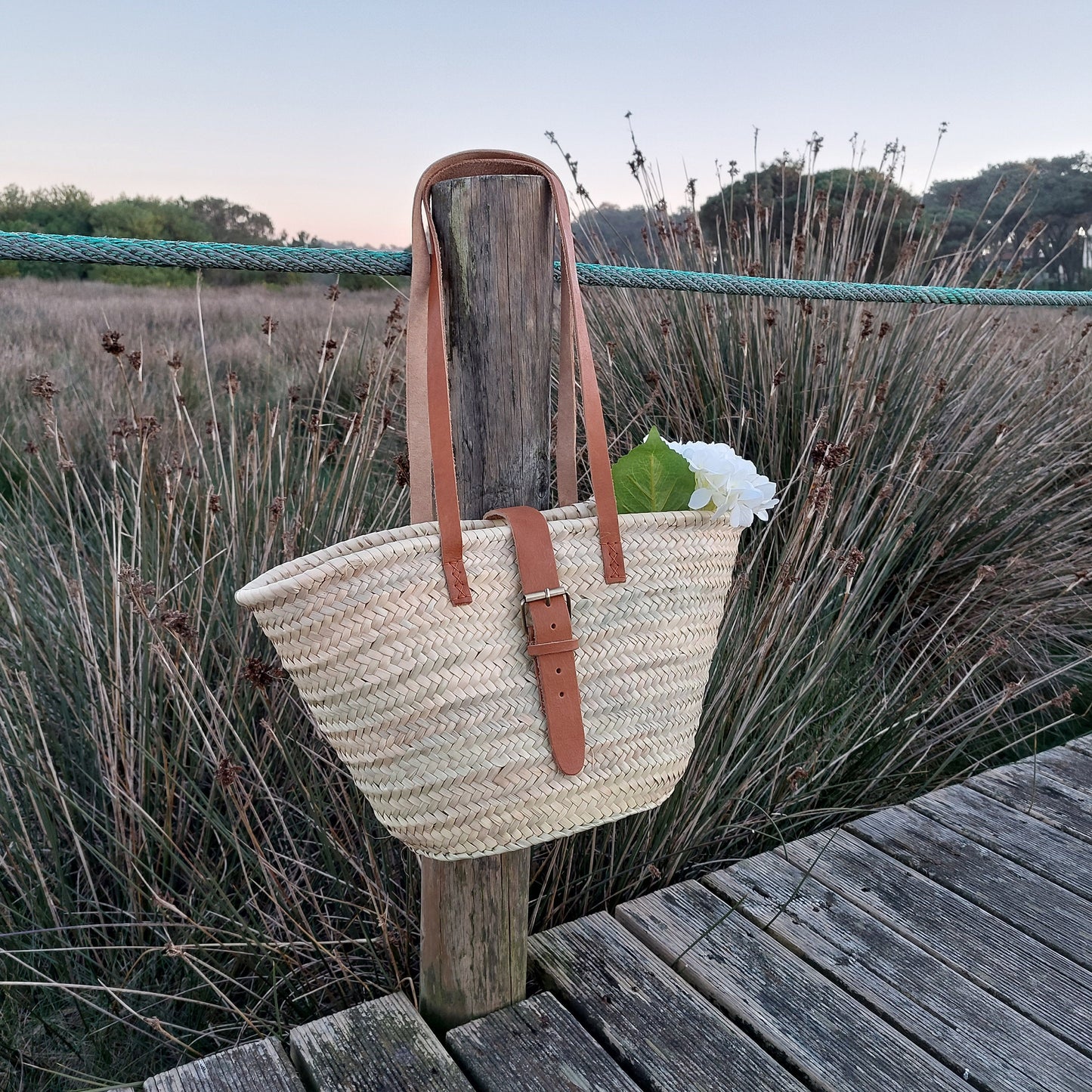 French Market Basket / Market Bag / Straw Tote Bag / Straw Summer Bag / Beach Bag / Shopping Bag / Straw Bag / Bohemian Bag / Large Tote Bag