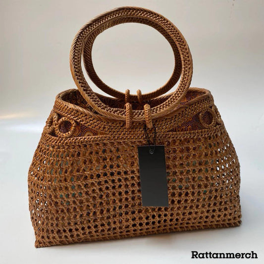 Ate Bag Handwoven Tote for Women Stylish And Durable Bag,Rattan Sling Bag,Rattan Sling Bag Bali,Rattan Crossbody Bags,Rattan Leather Bag