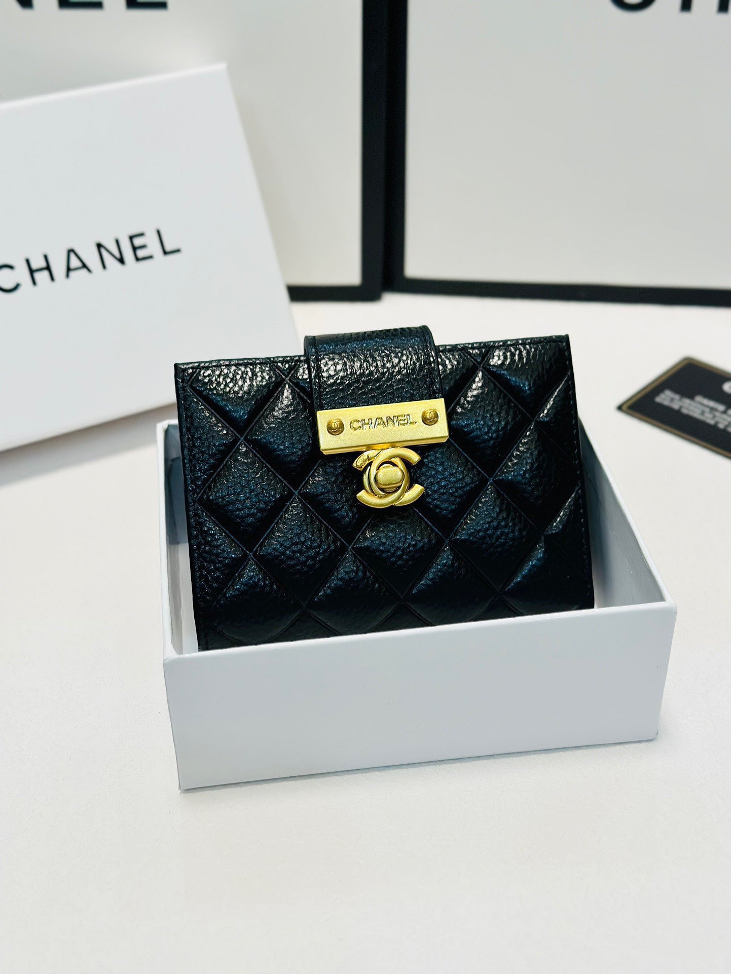 Gucci Black Short Wallet Mini Purse - 12x10cm