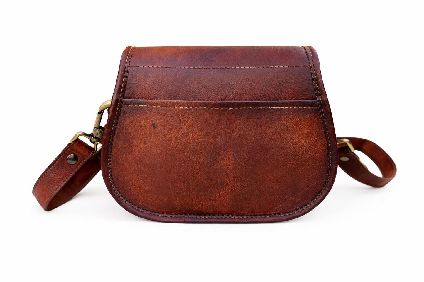 Vintage Genuine Leather Cross body Bag | Rustic Full-Grain Sling Shoulder Purse